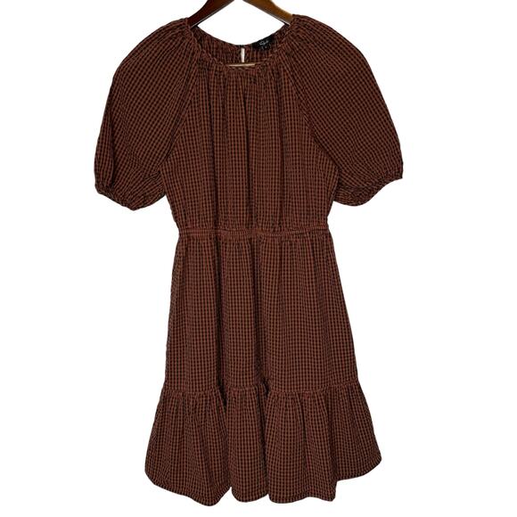 Rails Khloe Russet Gingham Dress size Small - Picture 2 of 6